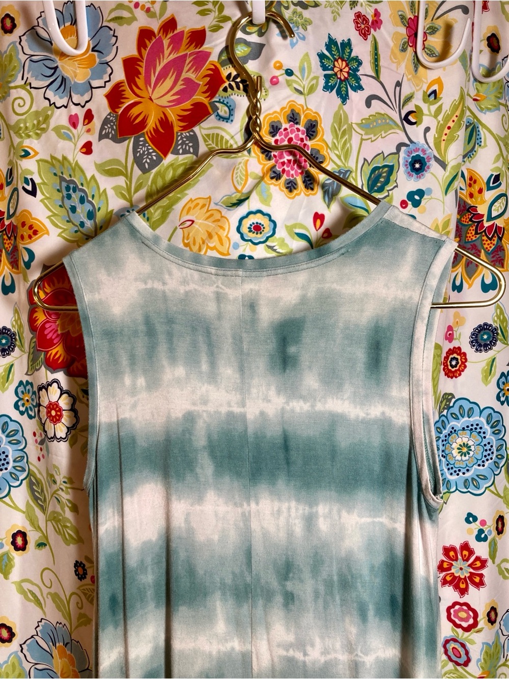 Style & Co. Blue and White Tie-Dye Mini Dress - Picture 9 of 9
